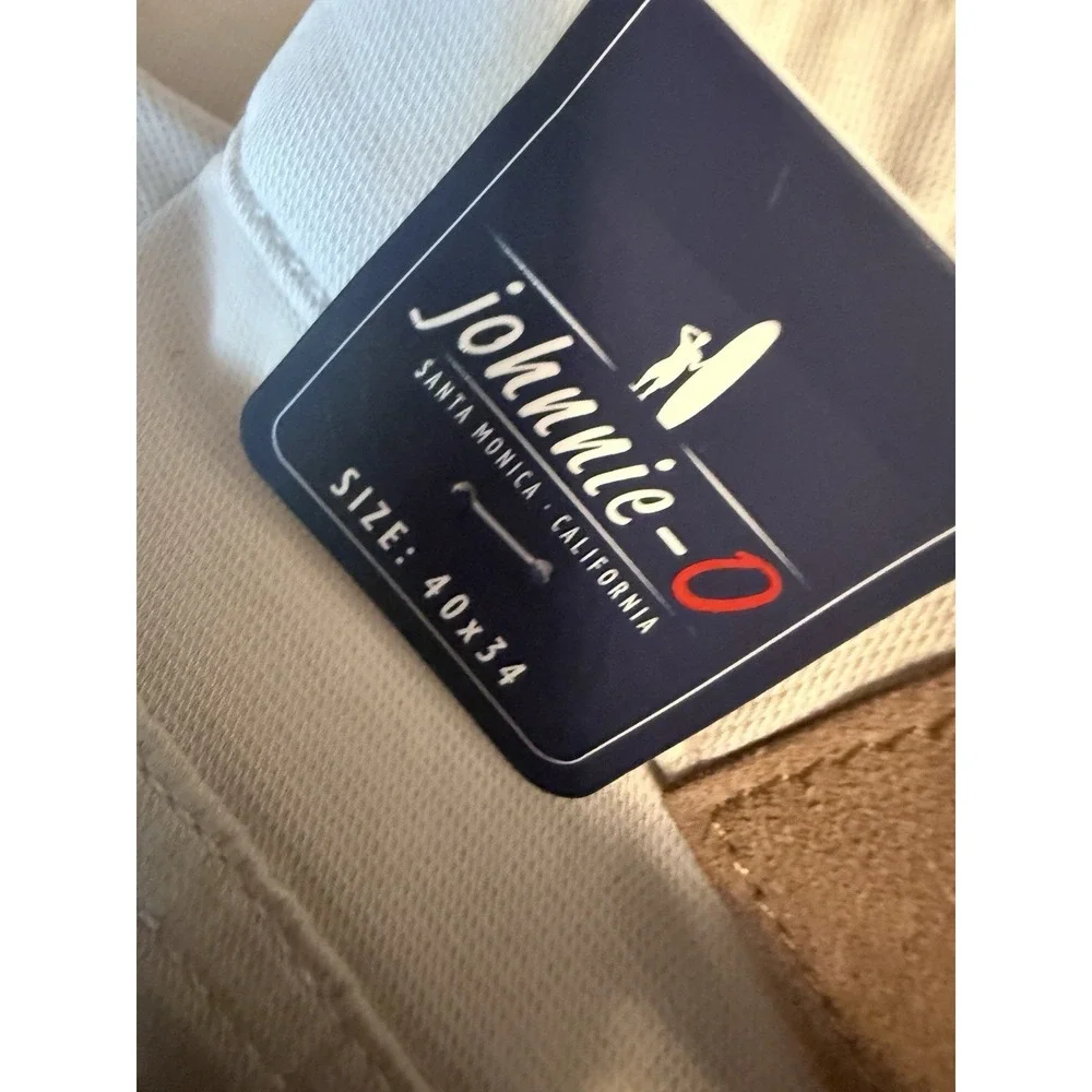 Johnnie-O Chinos Atlas Lightweight Stretch 5-Pocket Pants Golf Stone NWT 40x34
